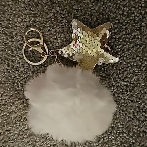 ❄️Key Chain star and puff #A4